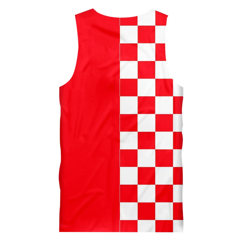CROATIA Tank Tops Men 3d Hrvatska Red Plaid Flag print Summer Vest Unisex Sleeveless Tee Shirts Slim Fit Clothing Custom S-6XL (3)