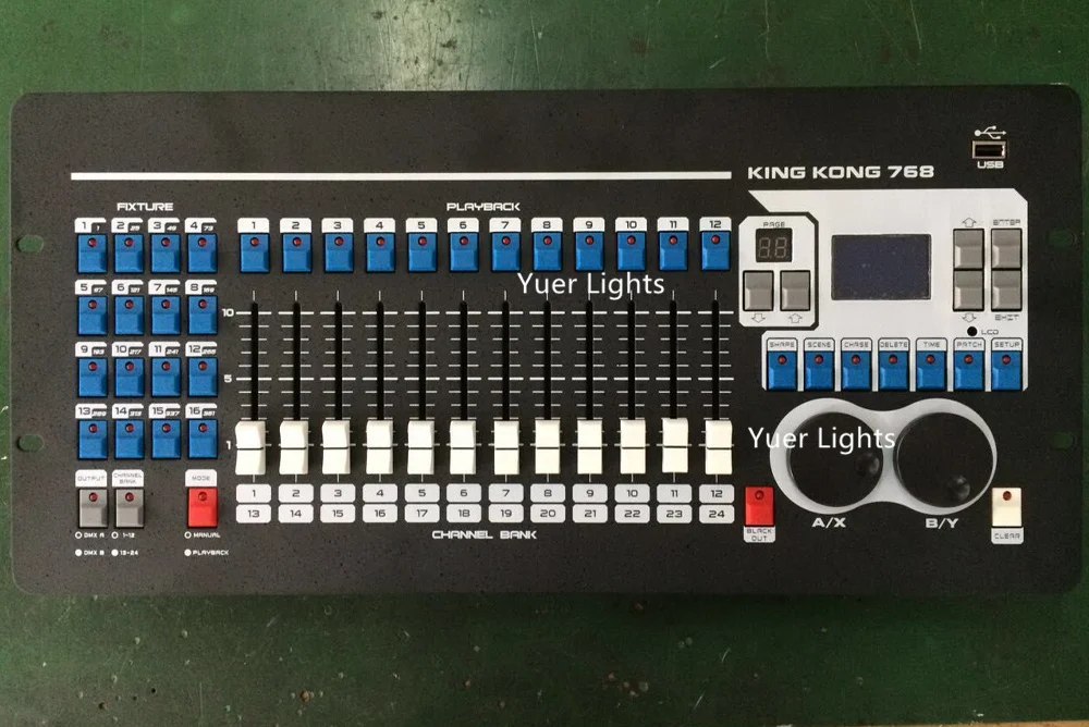 Kingkong KK768 профессиональный DMX контроллер 768 DMX каналов встроенный 135 графика сценическое освещение 512 DMX консоль диджея оборудования
