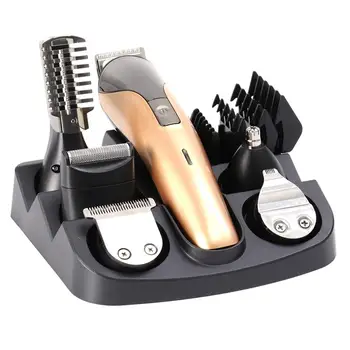 

Pro 6In1 Multifunction Hair Clipper Rechargeable Electric Beard Nose Hair Trimmer Low Noise Cordless Haircut Machine Hair Shaver