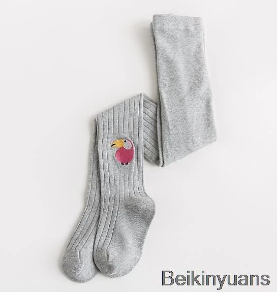 Light gray Детские весенне-осенние зимние колготки, Хлопковые вязаные леггинсы для маленьких девочек, мягкая одежда для малышей - Цвет: Light gray