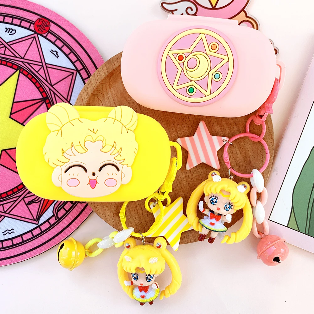 

Cute Girls Cartoon Silicone Cover for Bose QuietComfort Earbuds Case TWS Noise Canceling Earbuds Case Bluetooth Earphone Box Bag