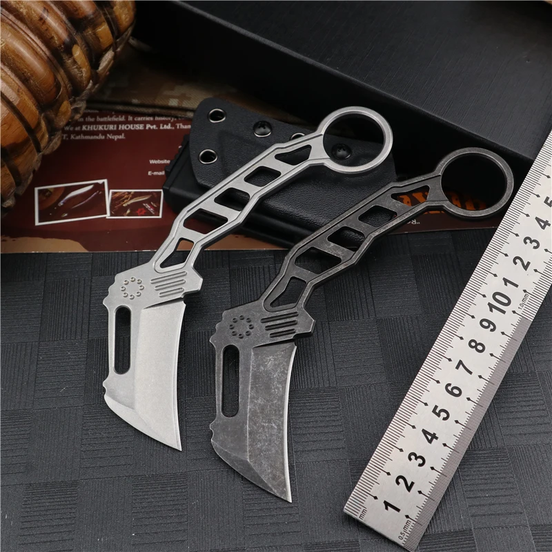 Нож karambit 440C с фиксированным лезвием тактический карманный для самообороны и