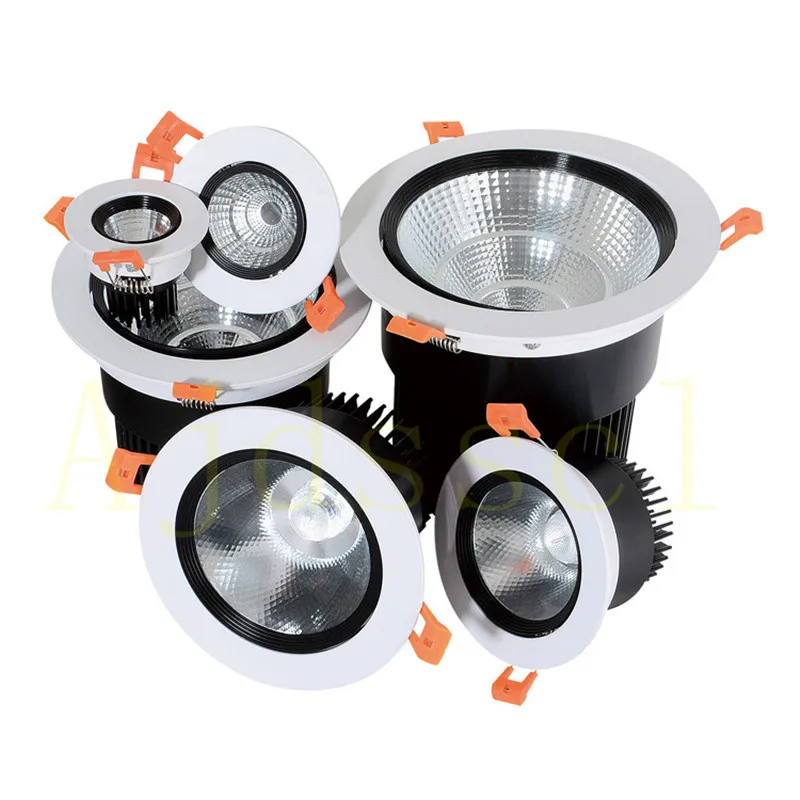 LED Downlight Dimmable Lamp Ceiling 3w 5w 7W 12w 15w 20w 30w 40w Cob Led Spot 220V/110V Ceiling Recessed round panel light