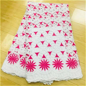 

STILL FLY white african swiss dry lace in switzerland hot sale tissu brocade fabric with stoens nigerian lace fabric 5yards/lot