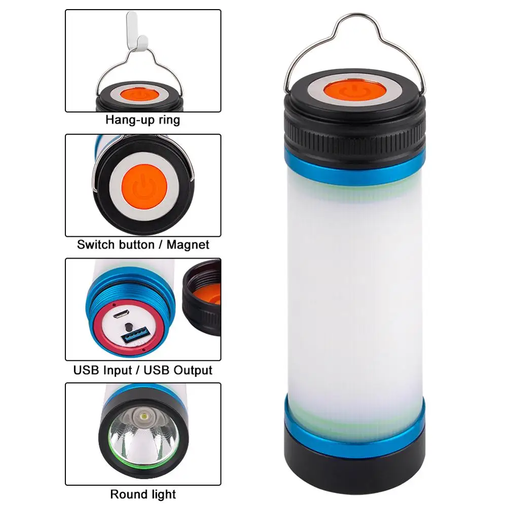 Flame Light With Switch Button Hanging USB Rechargeable Portable Lantern Led