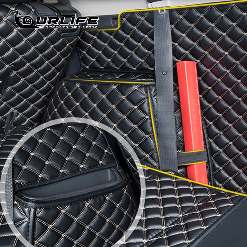 Leather For Mitsubishi Outlander 4WD 2WD 2013 2014 2015 2016 2017 2018 2019 2020 2021 Trunk mat mats Rug Carpet Accessories