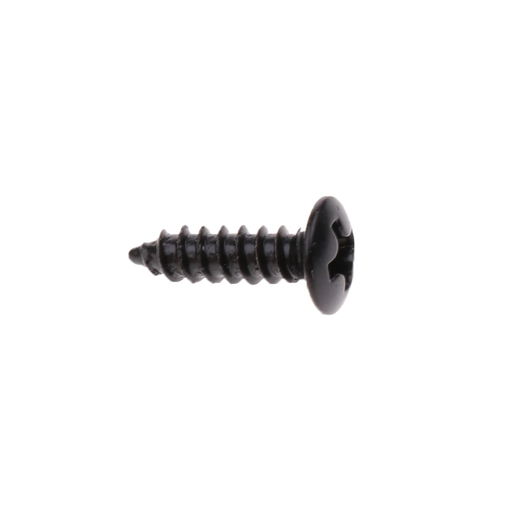 

12pcs Black Pickguard Scratch Plate Cover Jack SCREWS For Electric Guitar Accs