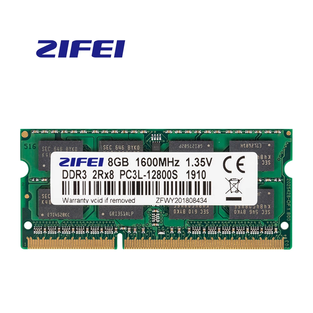 ZiFei ram DDR3L 8 Гб 1866HMz 1600 МГц 1333 МГц 204Pin 1,35 в SO-DIMM модуль памяти для ноутбука