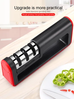 

Multifunctional Diamond Cutting Knife Sharpener Diamond Ceramic Quick Professional 3 Stages Sharpener Tools Sharpening Stone
