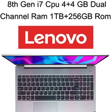 Lenovo Xiaoxin 15,6 дюймов ноутбук с 8th Gen Core i7 i5 4G+ 4G двухканальный оперативной памятью 1 ТБ+ 256 SSD памяти MX250 Графика карты мета