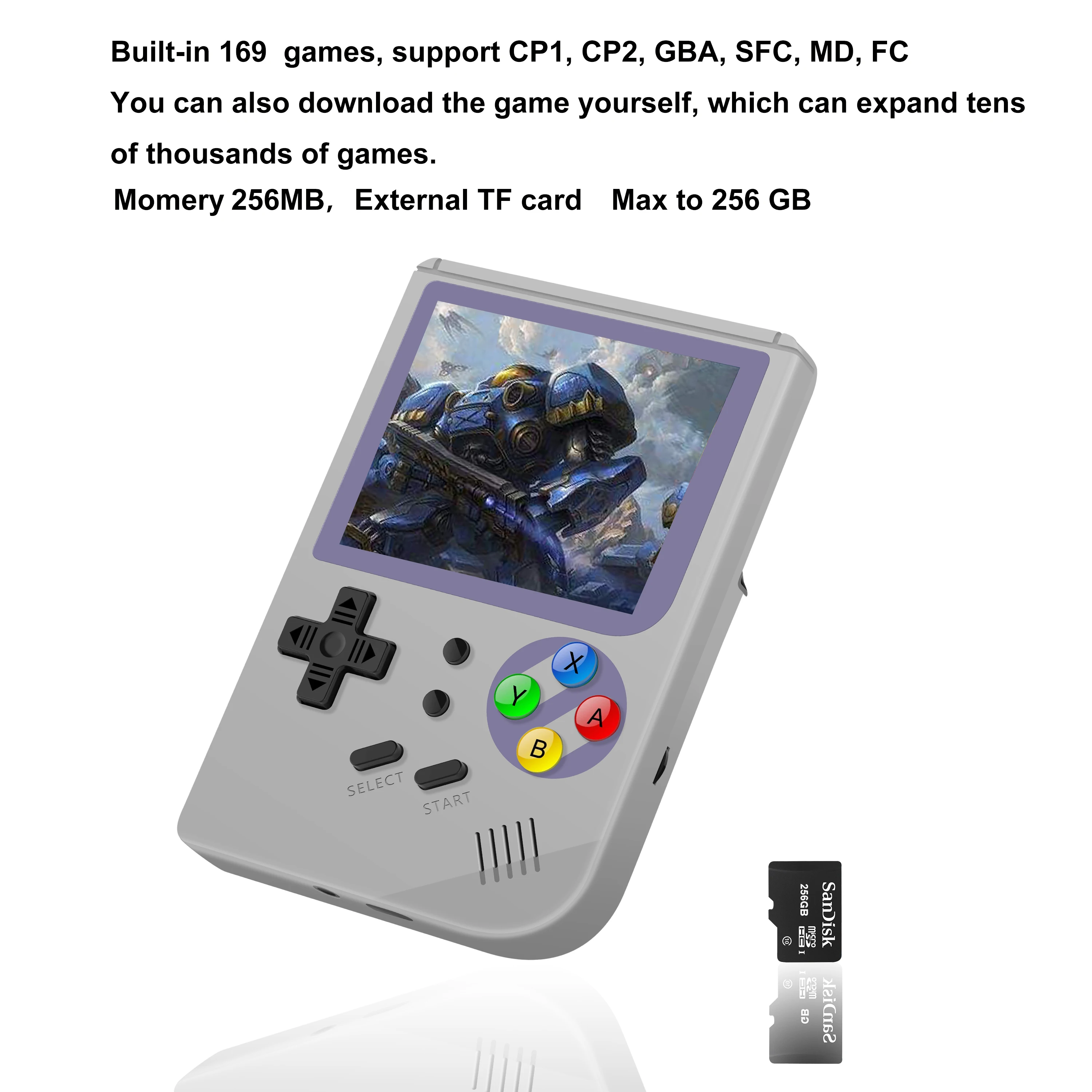 Консоль игровая HEYNOW RG99 2 8 дюйма IPS 169 игр 16/32 ГБ|Портативные игровые консоли| |