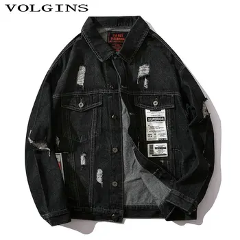 

Streetwear Casual Slim Mens Denim Jacket Bomber Jacket Men High Quality Printed Hip Hop Mens Jean Jacket Hombre