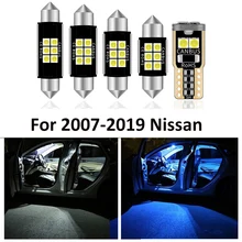 10pcs רכב לבן פנים LED אור הנורה חבילה עבור ניסן הקאשקאי J10 J11 2007 2019 מפת כיפת רישיון מנורת רכב פנים אור