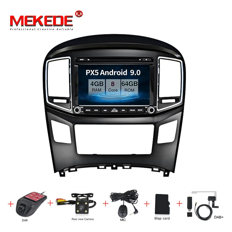 

MEKEDE px30 Android 9.0 Car DVD GPS Navi for Hyundai H1 Grand Starex 2015-2018 2GB RAM 16GB ROM support 3/4G DAB+TPMS Head Unit