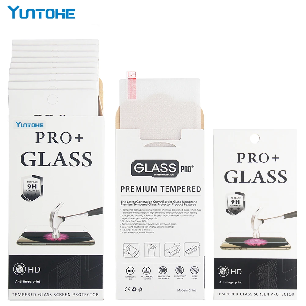 100pcs Tempered Glass for iPhone 13 12 11 Pro XS Max XR X 8 7 6 Plus 5 SE 2020 Screen Protector Protective Film with Retail Box