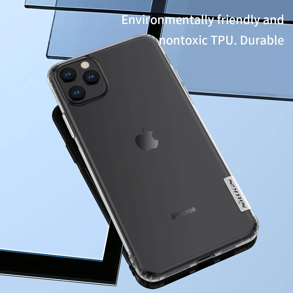 Для iPhone 11 Pro Max чехол Nillkin природа прозрачный мягкий, из ТПУ, защитный чехол для iPhone 11 Pro 5,8/6,1 чехол для телефона