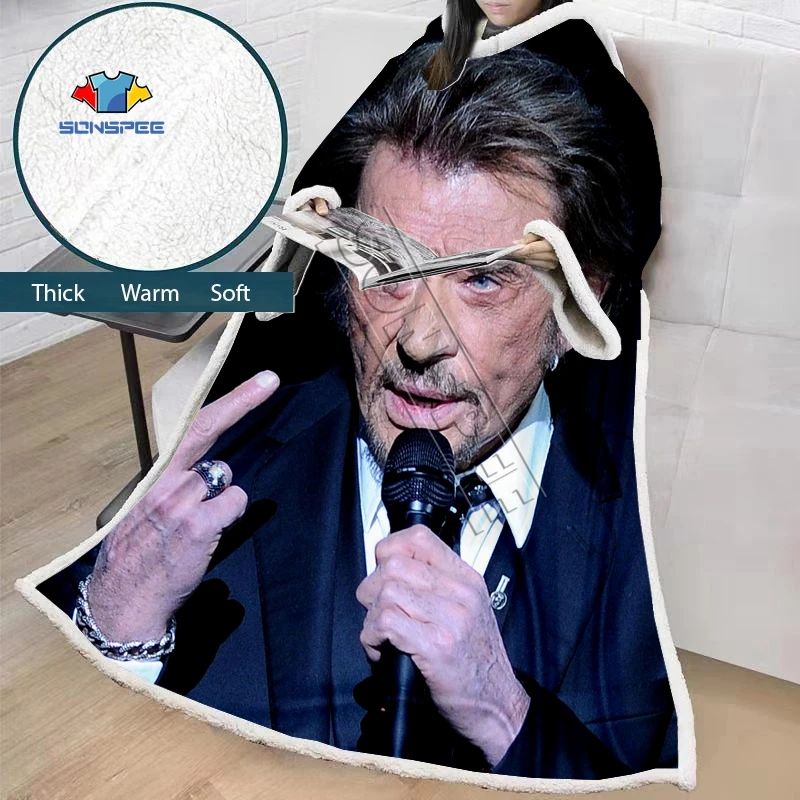 Новинка, 3d принт, рок-певец, Джони Халлидей, одеяло для путешествий, покрывало с рисунком, одеяло для мальчиков и девочек, одеяло для дивана, ленивое одеяло