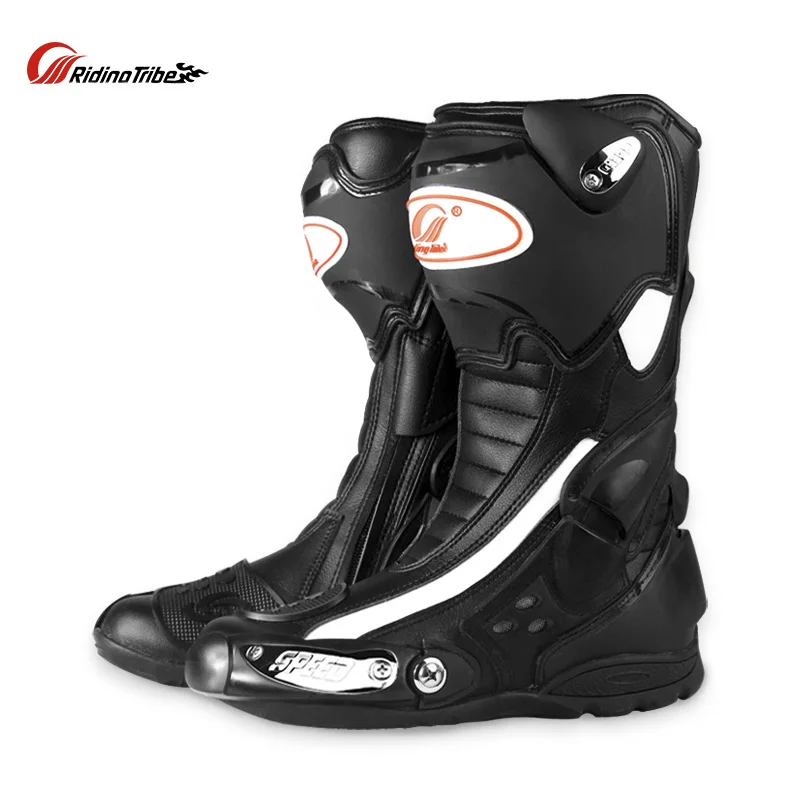 PROD 32795268950 Motorcycle Speed Motos boots Men Microfiber Leather
Racing Motorbike Non slip boots Outdoor Sport Road riding Motorboats
