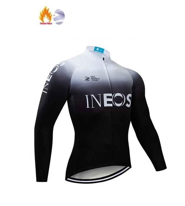 INEOS команда Велоспорт Джерси 19D велосипед брюки набор Ropa Ciclismo мужские зимние термо флис pro трикотаж для велосипедистов Майо Одежда - Цвет: CYCLING JERSEY