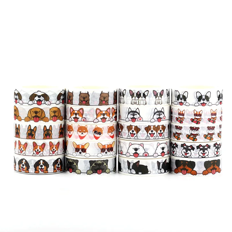 NEW 1PC 10M Decorative Cute Cats and Dogs Masking Paper Washi Tape Set for Scrapbooking Journaling Animal Stationery | Канцтовары для