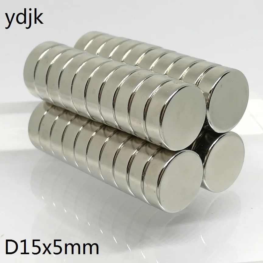 5 10 20 50PCS / LOT диск NdFeB магнит 15*5 мм N35 сильный NdFeB магнит 15мм x 5мм неодимовый магнит 15x5 мм