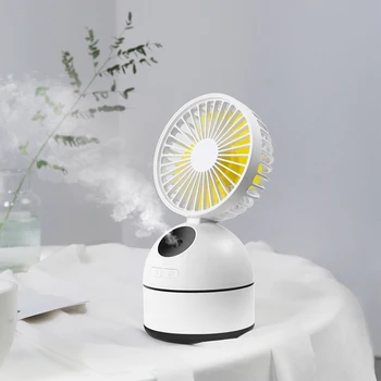 

3 in 1 Mini Portable Table Fan 200ML Air Humidifier USB Rechargeable Mini Spraying Cooling Air Fan Moisturizing Air Conditioner