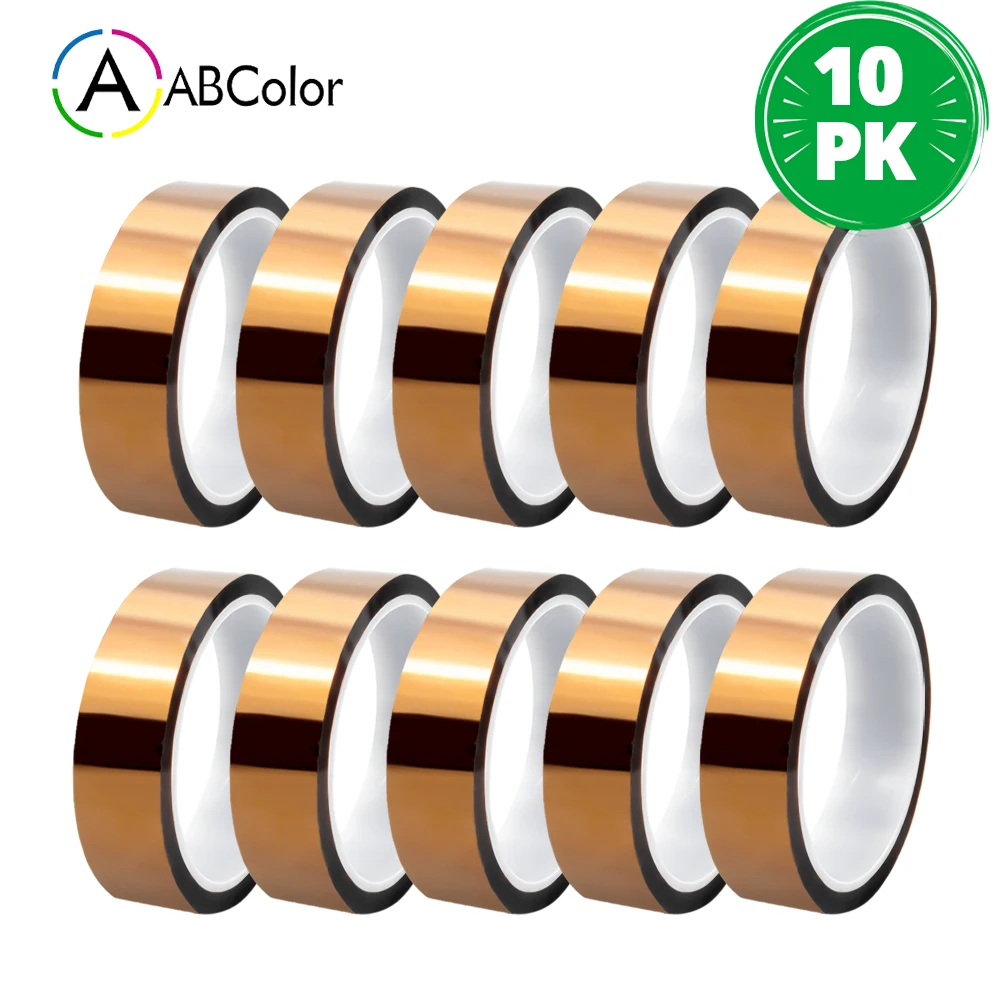 10PK Polyimide Tape For Kapton 25mm Thermal Insulation Heat BGA Gold for 3D printing Board protection | Компьютеры и офис
