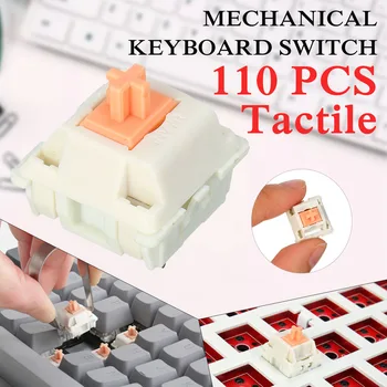 

Feker 110 PCS 3 Pin Similar to Holy Panda Mechanical Keyboard Switch Replacement DIY Tactile Polycarbonate Top Housing