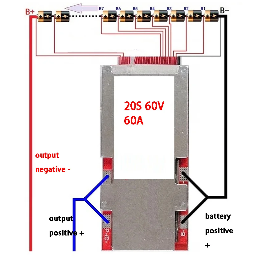 20S 60V 24S 72V Lifepo4 литий-ионная плата защиты батареи BMS схема 60A 150A 3,2 V DIY комплекты пакетов модуль для Ebike EV