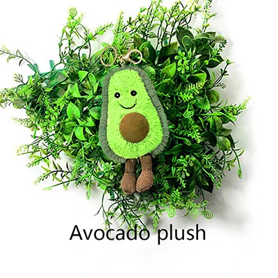 Stuffed Toy Avocado Plush Toy Cartoon Fruits Soft  Mini Kawaii plush keychain Doll Toys For Girls Boys Doll Pendant  toys