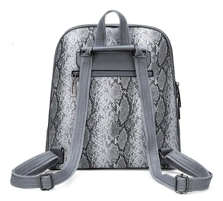 Роскошный рюкзак под змеиную кожу, женские школьные сумки для девочек-подростков, модные сумки через плечо, Женский Большой рюкзак для путешествий, Mochilas Mujer