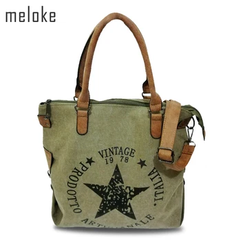 

2020 high quality washed canvas shoulder bags Multifunctional Shopping bag Plus Size Tote Handbag printed star bags