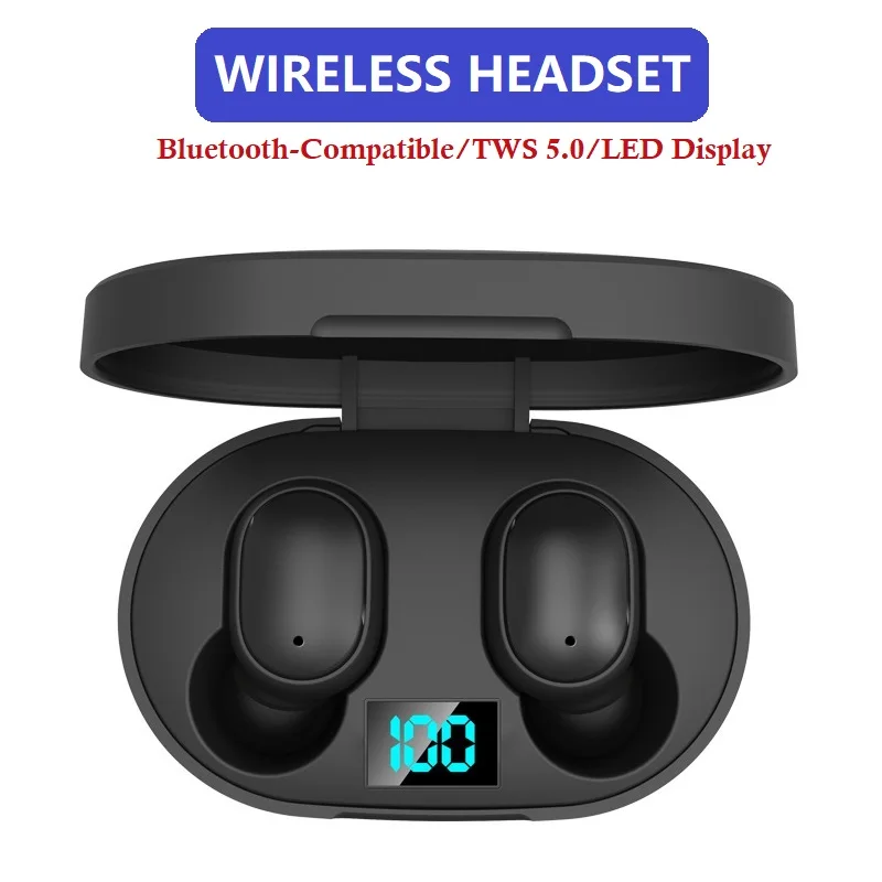 Brand E6S TWS Smart Headset Wireless Headphones Bluetooth-Compatible 5.0 LED Display Earbud Waterproof Noise Cancelling Earphone |