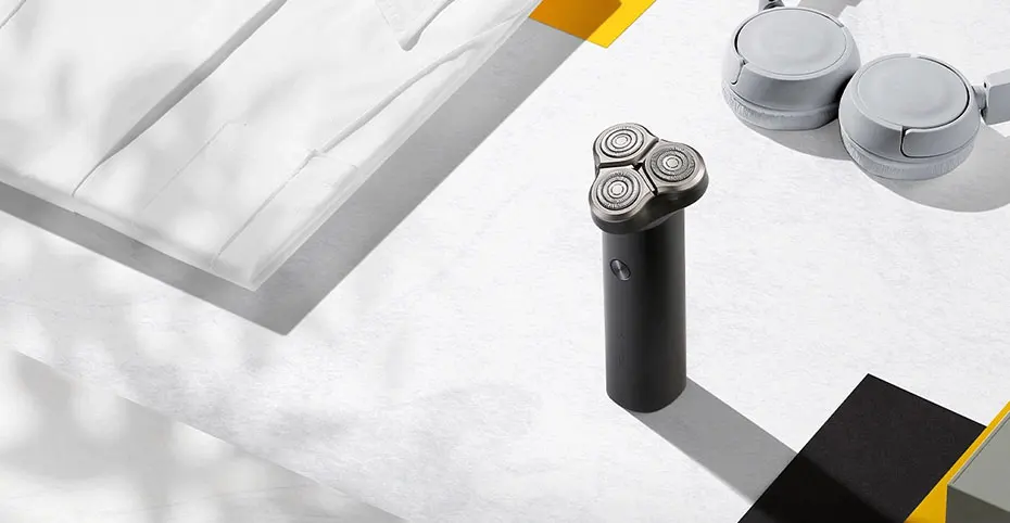 Original Xiaomi Mijia Electric Shaver S300 Black 3D Floating Veneer Double Cutter Head IPX7 Waterproof Type-C Charging