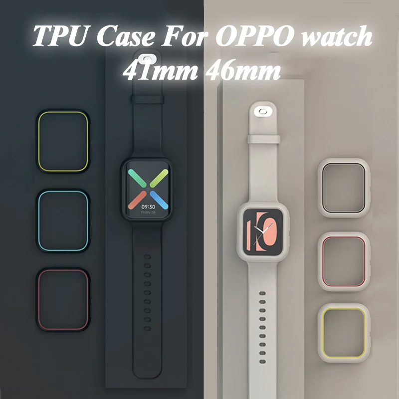 Мягкий защитный чехол из ТПУ для часов OPPO Watch 41 мм 46 бампер 41/46 аксессуары
