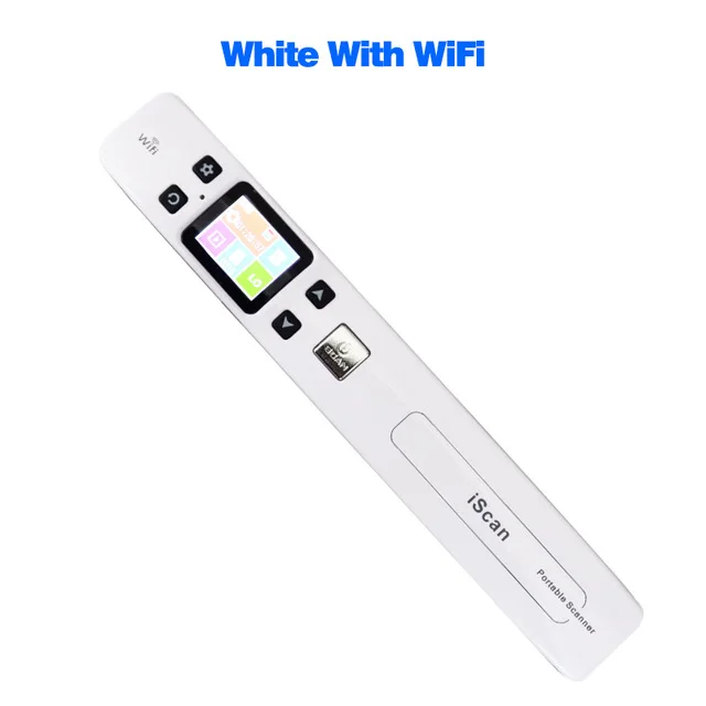 Белый Фото сканер портативный iScan A4 wifi 1050 USB книга сканер ручной сканер изображения документов - Цвет: Белый
