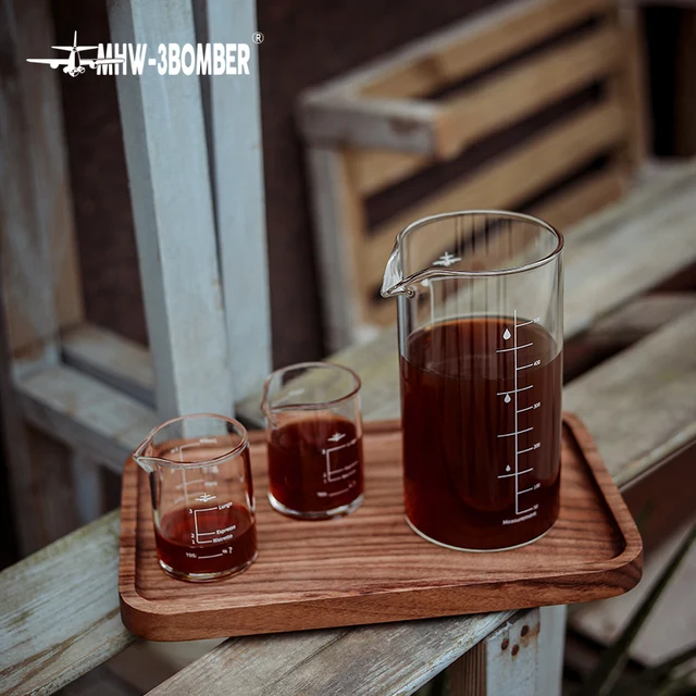 Mhw-3Bomber Kávémegosztó Edény 500 Ml Üveg Újrafelhasználható Hőálló Mérés Csésze Csepp Kávéfőző Szerszámok Barista Kiegészítők