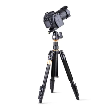 

Camera Tripod QZSD Q555 Aluminium Alloy Camera Video Monopod Professional Extendable Tripod With mini tripod