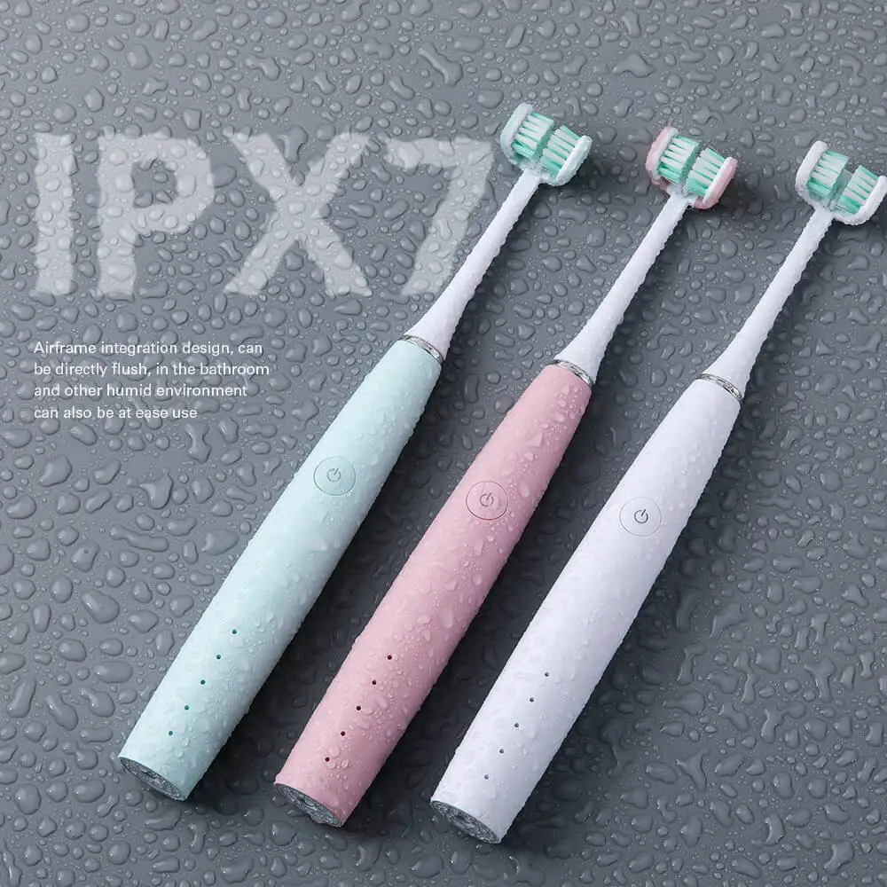 3D Side Sonic Electric Toothbrush USB Rechargeable Replacement Brush Heads 4 Modes Smart Waterproof 2 Minute Timer 30S Remind 3D Side Sonic Electric Toothbrush USB Rechargeable Replacement Brush Heads 4 Modes Smart Waterproof 2 Minute Timer 30S Remind