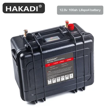 شراءHAKADI 12 فولت 100 أمبير دورة عميقة Lifepo4 بطارية أيون الليثيوم فوسفات Bms المدمج في عربة جولف Ev Rv بطارية لتخزين الطاقة الشمسية