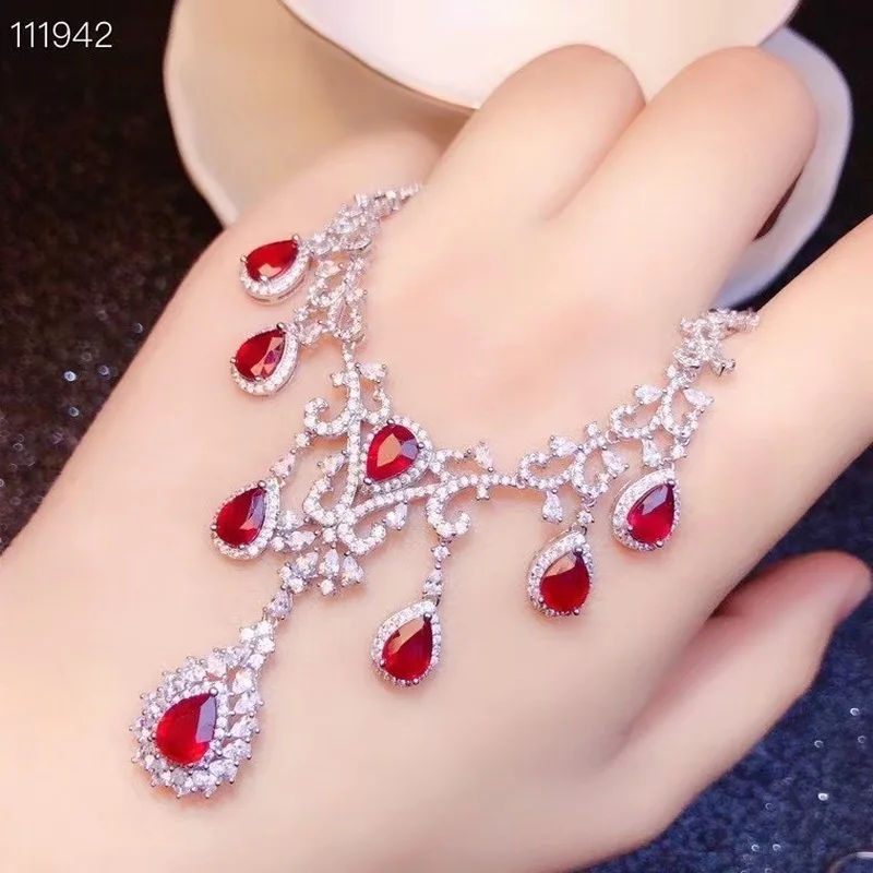 

Classic Style Ruby Pendant 925 Silver Women's Pendant, Exclusive Boutique, Elegant Atmosphere