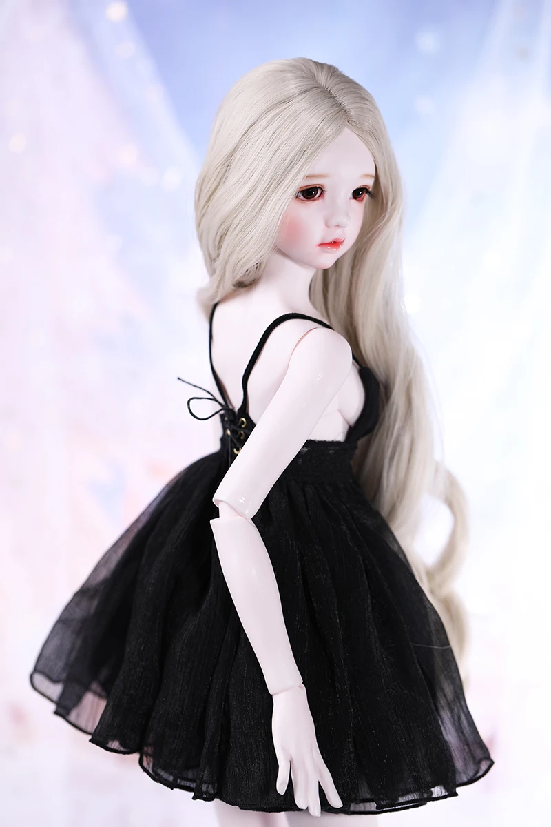 Полный комплект 1/3 BJD кукла Эмма Черное Сексуальное Милое Платье Женская девочка