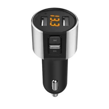 

Handsfree Wireless Car Kit FM Transmitter Radio MP3 Player USB Charger Mobile Phone Car Charger Adapter