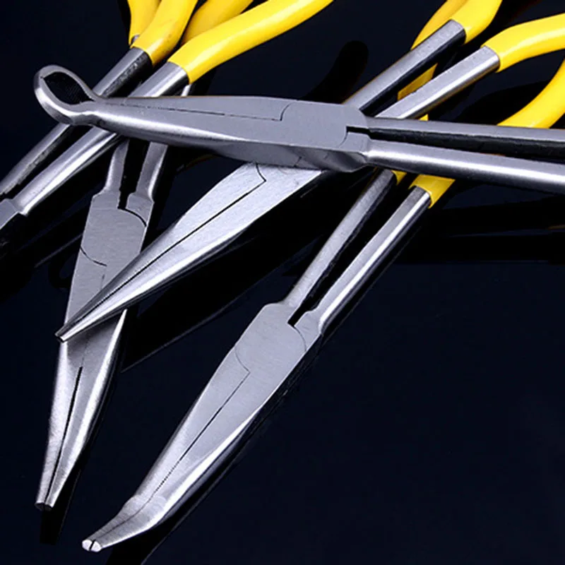 

0 25 45 90 Degree Ring Shape Straight Bent Long Needle Nose Pliers for Mechanics Electricians Craft Hobby Tools QP2