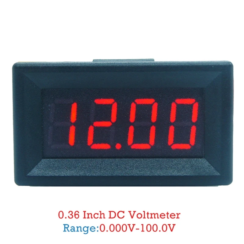 

DC 0-99.99V (100V) 4 Digits 0.36inch Mini Digital Voltmeter 3 Wire Voltage Panel Meter