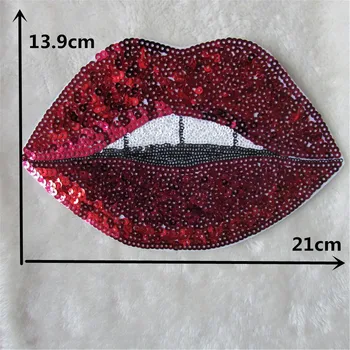 

New Arrival large size paillette patches stripes hot melt adhesive applique DIY clothing accessory patch 1pcs sell C609-C780