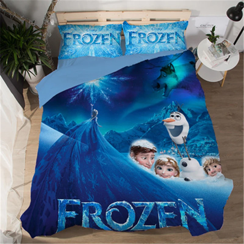 Disney Girls Frozen Elsa Anna Bedding Set Double Queen King Size Duvet Cover Twin Bed Linen Children Comforter Bedding Sets gift Disney Girls Frozen Elsa Anna Bedding Set Double Queen King Size Duvet Cover Twin Bed Linen Children Comforter Bedding Sets gift