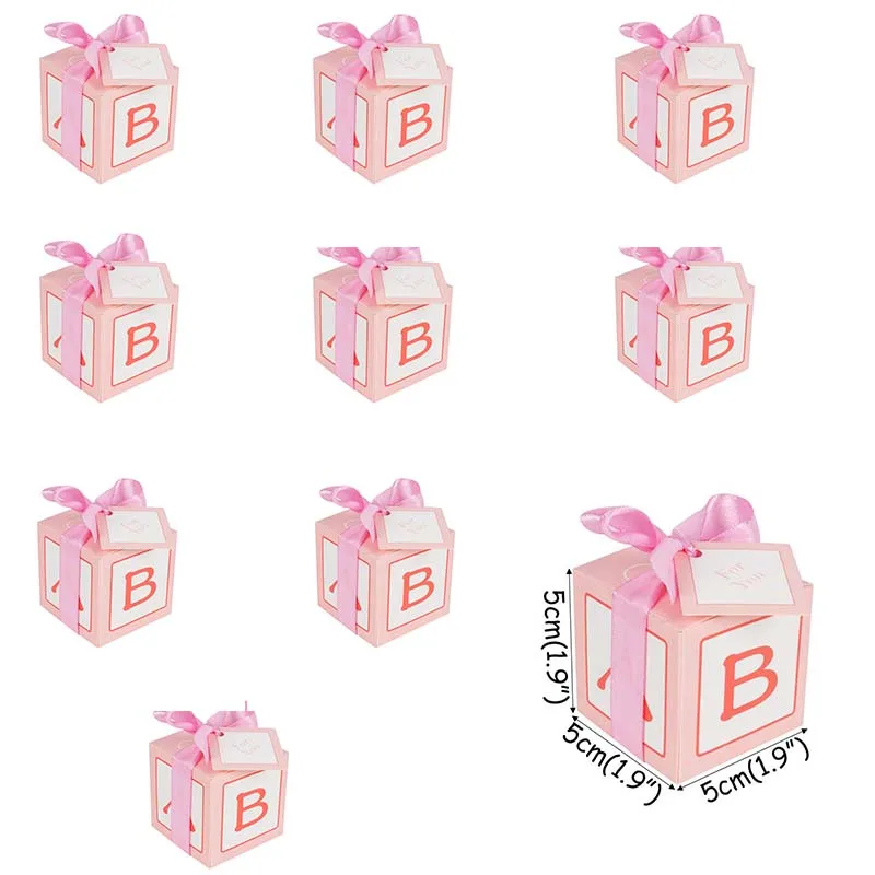 10pcs pink Joy-Enlife 10 шт. подарочные коробки на пояс Свадебные украшения шоколадные сладкие конфеты Веревка квадратные бумажные коробки Сувениры на день рождения Коробка для мыла - Цвет: 10pcs pink