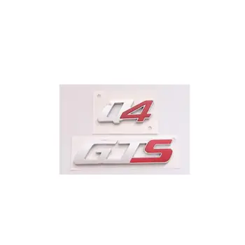 

50PCS/LOT ABS Plastic Sticker For Q4 GTS Emblem Badge
