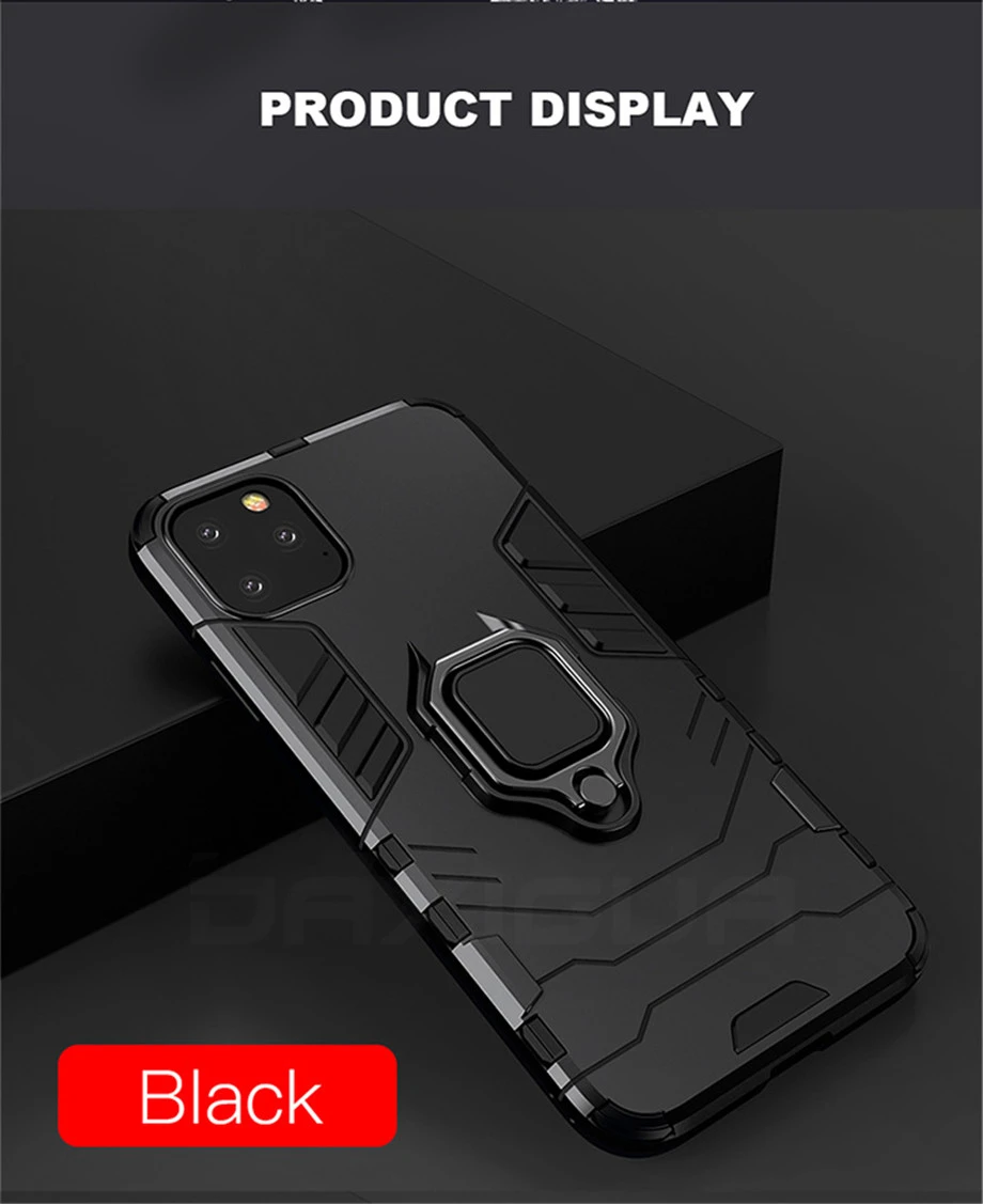 Роскошный чехол-броня противоударное кольцо держатель чехол для iphone 11 Pro Max 7 8 6 6s Plus X XR XS Max чехол магнитное кольцо кронштейн задняя крышка